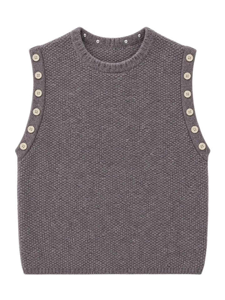 Moss Crew Vest, laid flat