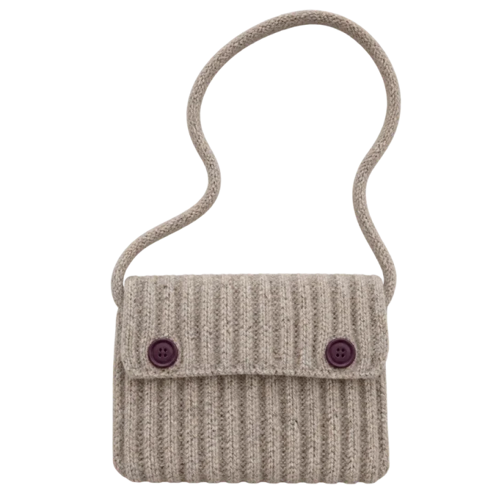 Rib Pouch Bag, laid flat