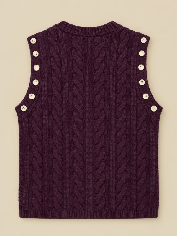 Cable Crew Vest, back view