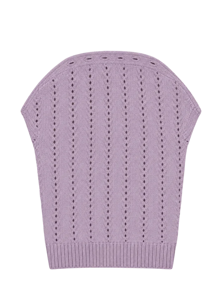 Pointelle Short Sleeves, laid flat